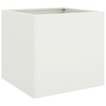vidaXL Jardinière blanc 49x47x46 cm acier laminé à froid