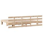 vidaXL Cadre de lit avec tiroir Marron 180 x 200 cm Bois massif