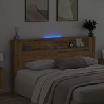 vidaXL Tête de lit avec étagère Chêne artisanal 200 x 15 x 103 5 cm