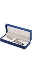 Waterman expert stylo bille   acier inoxydable  recharge bleue pointe moyenne  coffret cadeau