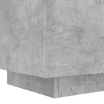 vidaXL Armoire de chevet et lumières LED gris béton bois d'ingénierie