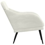 vidaXL Fauteuil Crème 63x76x80 cm Velours