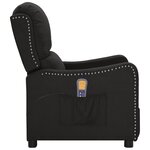 vidaXL Fauteuil de massage Noir Tissu