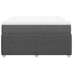 vidaXL Sommier à lattes de lit avec matelas Gris foncé 140x200cm Tissu