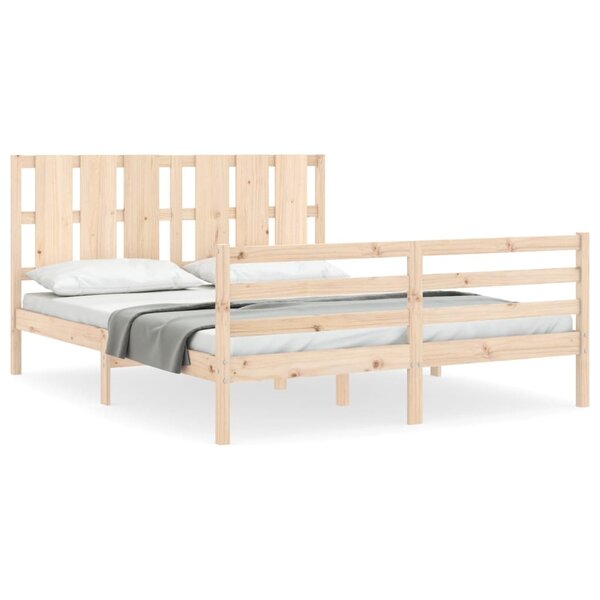 vidaXL Cadre de lit sans matelas bois massif