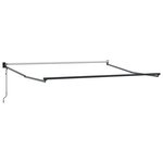vidaXL Auvent Rétractable Vert et blanc 350 x 250 cm tissu