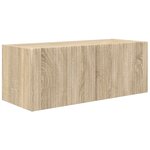 vidaXL Ensemble de meuble TV mural Montage mural 4 Pièces Chêne Sonoma