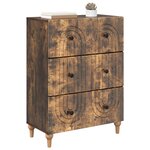 vidaXL Armoire à tiroirs Chêne fumé 66 x 34 5 x 90 cm