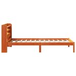 vidaXL Cadre de lit avec tête de lit sans matelas cire marron 90x200cm