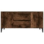 vidaXL Meuble TV Chêne fumé 102x44 5x50 cm Bois d'ingénierie