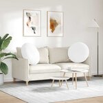 vidaXL Coussins de siège 2 Pièces Blanc Ø60 x 21 cm tissu