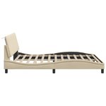 vidaXL Cadre de lit sans matelas Hanko crème 160x200 cm tissu