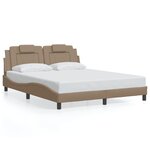 vidaXL Cadre de lit Viana sans matelas cappuccino 160x200 cm similicuir