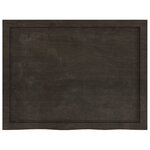 vidaXL Dessus de table marron foncé bois chêne massif traité