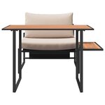 vidaXL Mobilier de Patio en Acier 2 pc Taupe Acier