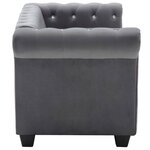 Vidaxl canapé à 2 places revêtement en velours 146x75x72 cm gris