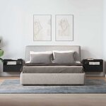 vidaXL Tables de chevet murales 2 Pièces noir 45x26x28 5 cm