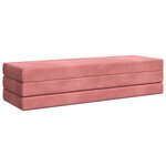 vidaXL Canapé-lit pliable 200 x 67 x 45 cm Rose
