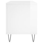 vidaXL Armoire à disques blanc brillant 100x38x48 cm bois d'ingénierie