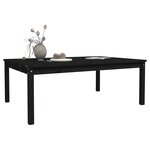 vidaXL Table de jardin noir 121x82 5x45 cm bois massif de pin