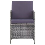 vidaXL Ensemble à manger d’extérieur et coussins 11 Pièces résine tressée