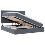 vidaXL Lit avec rangement et LED Gris foncé 160 x 200 cm Velours