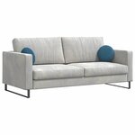 vidaXL Coussins de siège 2 Pièces Bleu Ø 40 x 13 cm Velours