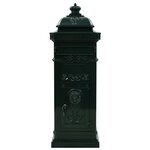 Boîte aux lettres à pilier aluminium vintage antirouille vert 02_0041555