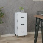 vidaXL Buffet blanc 34 5x34x90 cm bois d'ingénierie