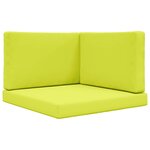vidaXL Coussin de canapé d'extérieur 3 Pièces Vert Polyester