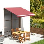 vidaXL Tissu de remplacement pour auvent Bordeaux rouge 3x2 5 m