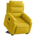 vidaXL Fauteuil inclinable électrique jaune Velours