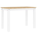 vidaXL Table à manger Panama blanc 117x60x75 cm bois massif de pin