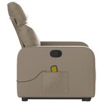 vidaXL Fauteuil inclinable de massage Cappuccino Similicuir