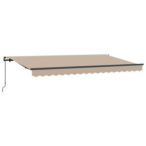 vidaXL Auvent Rétractable Beige 400 x 200 cm Polyester Aluminium