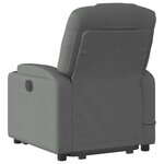 vidaXL Fauteuil inclinable de massage électrique Gris foncé Tissu