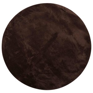vidaXL Tapis de surface Rond HUARTE Marron Ø 200 CM Polyester
