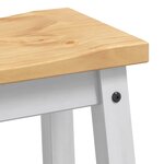 vidaXL Tabouret de bar 2 pc Blanc et Cire de Miel 44 x 30 x 63 cm