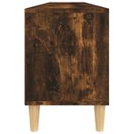vidaXL Meuble TV chêne fumé 150x30x44 5 cm bois d'ingénierie
