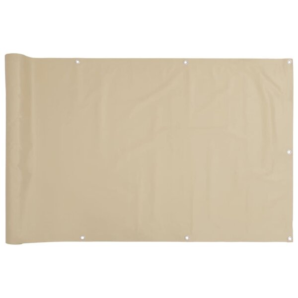 vidaXL Écran de balcon en tissu Oxford 90x600 cm Beige