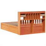 vidaXL Cadre de lit sans matelas cire marron 150x200cm bois pin massif