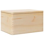 vidaXL Boîte en bois avec couvercle 40x30x23 cm bois de pin massif