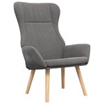 vidaXL Chaise de relaxation avec repose-pied Gris clair Tissu