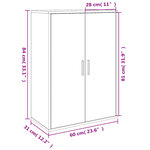 vidaXL Buffets 2 Pièces chêne fumé 60x31x84 cm bois d'ingénierie