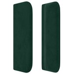 vidaXL Tête de lit avec oreilles Vert foncé 103x16x78/88 cm Velours
