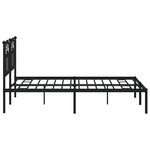 vidaXL Cadre de lit métal sans matelas avec tête de lit noir 140x190cm