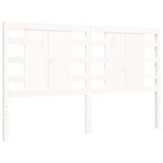 vidaXL Cadre de lit sans matelas blanc bois de pin massif