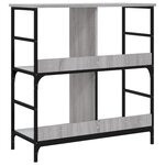 vidaXL Bibliothèque sonoma gris 78 5x33x82 cm bois d'ingénierie