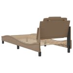 vidaXL Cadre de lit avec tête de lit Cappuccino 90x190 cm Similicuir