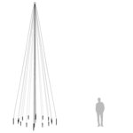 vidaXL Sapin de Noël avec piquet 1134 LED Colorées 800 cm